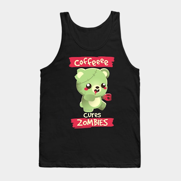 Coffee zombie bear Tank Top by NemiMakeit